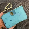 Luxury chains key pouch womens Designer wallet card holders case passport holders wristlets keychain pockets Classic mini zipper clutch bags qwertyui879