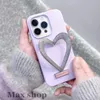 Designerskie silikonowe etui na telefon Girl Candy Love Stand iPhone 14 13 12 Pro 11 14 Miękkie etui chroniące przed upadkiem