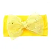 Accessori per capelli Baby Child Bowknot Fascia per capelli Mesh Stelle Fiocchi Turbante Fascia elastica per testa Wr