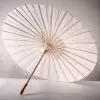 60pcs Bridal Wedding Parasols White Paper Umbrellas Beauty Items Chinese Mini Craft Umbrella Diameter 60cm JY09