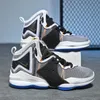 High Top Basketball Chaussures Femmes Hommes Jeunesse Designer Sneakers Respirant Casual Sports Trainers Bleu Orange Gris