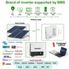 48V PowerWall LifePo4 Батарея 200AH 10KW 51.2V 100AH ​​5KW MAX 32 Параллель с CAN 4856000 Циклов для солнечной 10 -летней гарантии