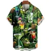 Abito Camicie da uomo vintage hawaiane Novità Moda per il tempo libero Vacanze estive Spiaggia Uomo Manga Street Style Abbigliamento sociale Verano Camicia S5xl