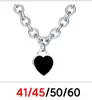 nouveau collier en argent noir chaînes lien hommes bijoux pendentif coeur colliers pour femmes bracelet ensemble mode jewlery designer or femmes couple cadeaux de fête de mariage