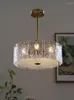 Pendant Lamps American Retro Handmade Glass Chandelier Light Luxury Style Modern Living Room Bedroom Dining Lamp