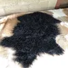 Tappeti Tappeto in vera pelliccia di agnello mongolo tibetano tibetano in pelle di pecora riccia Nascondi coperta in pelle Coprisedia super morbida e soffice