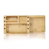 Latest Smoking Portable Natural Bamboo Wood Dry Herb Tobacco Cigarette Cigar Tips Stash Case Preroll Roller Rolling Machine Tray Storage Bong Easy Container