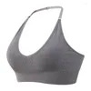 Roupa de ioga Sutiã esportivo sexy em V profundo feminino Pendurado pescoço ajustável Beauty Back Casual Underlay respirável Open Crop Top