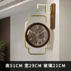 Orologi da parete Grande orologio in metallo Design moderno Lusso Cinese Semplice Soggiorno Personalità Reloj De Pared Home Decor 60wcs