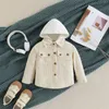 Abrigos Tench para niños pequeños, camisa para niñas, chaqueta con capucha, bloques de Color, manga larga, solapa para niños, prendas de vestir exteriores para niños, chaquetas para jóvenes