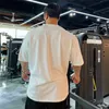 Blazers韓国特大のTシャツ夏メンズジムボディービルフィスルーズカジュアルライフスタイルウェアTシャツ男性ストリートウェアヒップホップTシャツ