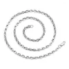 Chains Solid Coffee Beans Link Chain Necklace Stainless Steel Jewelry Silver Color For Mens Women 5mm 24inch Fashion Gifts Perfect Gift