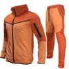 Chándal de diseñador de 2 piezas para hombre, conjunto para correr para hombre, carta de manga larga, deporte, moda, baloncesto, bicicleta, chándal, chaqueta con capucha de tecnología nake para hombre, pantalones, chándal de primavera