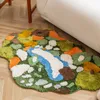 Carpets Forest Moss Rug Irregular Simulated Plant Rugs For Living Room Bedroom Home Decoration Kids Area Cushions Fluffy Mat