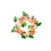 Fleurs décoratives 69HF Artificielle Printemps Et Été Guirlande Jaune Orange Rose Feuille Verte Guirlande Pour La Maison Ferme Porte D'entrée Mur Fenêtre