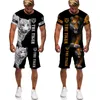 Dżinsy Cool the Tiger 3D Print Tshirt/Shorts/Suit Summer Casual O Neck TEE TEE MĘŻCZYZN/KOBIETY
