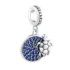 För pandoraberlocker autentiska 925 silverpärlor Dangle Charm New Blue Earth Starry Sky Bright Stars forever Bead