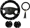 Steering Wheel Covers Moons Stars Cover With Coasters And Leather Keyring Fit Cars For Women