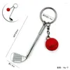 Porte-clés Mini modèle en alliage de métal Golf porte-clés pendentif compétition sportive prix Souvenir boule créative porte-clés en gros