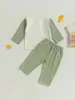 Girl Dresses Cute Infant Spring Outfit Adorable Contrast Color Long Sleeve Top With Elastic Waist Pants - Perfect For Fall