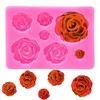 Baking Moulds 1PC Rose Flower Shaped Mold Fudge Silicone Craft Chocolate Cake Decoration Tool Kitchen Pastry