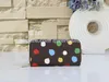 Designer wallet Womens JULIETTE Multicolor PAINTED DOTS Zippy Coin Purse Card Key Holder Pouch Accessoires Wallet