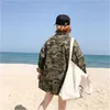 Women's Jackets Spring Autumn Army Green Coat Big Size Women Camouflage Outwear Vintage Loose Jacket Large Female Jeans CoatJ534