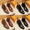 Designers Boots Fashion Loafers Martin Boots Genuine Leather Men Business Office Work Formal Dress Shoes Brand Designer Party Wedding Ankle Boots Size 38-45