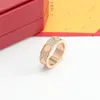 Love Ring Luxury Rings Gold Jewelry Titanium Steel Zircon Silver Diamond Jewelry Gifts For Woman Designer Accessories Wedding Present Partihandel 4-6mm Storlek 5-11