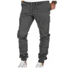 Calça masculina Moda 2023 Macacões multibolsos Calças esportivas Masculino Casual Fitness Corredor com cordão Faixa Streetwear