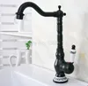 Kitchen Faucets Oil Rubbed Bronze Bathroom Sink Faucet Ceramics Single Handle And Cold Mixer Tap 360 Rotation Deck Mounted Tnf657