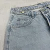 Shorts jeans feminino casual cintura alta shorts largos jeans verão