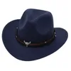 Cow Head Western Cowboy Top Hat Barnföreställning Dans Jazzhatt Förälder-barn Resor Solskydd Fedora Hatt