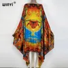 Pantaloni Winyi Africano Caftano Sexy Beach Cover Up Beach Wear Oversize Bikini Cover Up Robe Party Holiday 2022 Abiti estivi per le donne