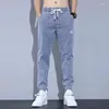 Jeans Masculino Casual para Homens Harém Calças Afuniladas Preto Elástico Boot Cut 2023 Tendência Perna Larga Reta Justa Ajuste Baggy Calça Masculina Cowboy