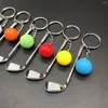 Porte-clés Mini modèle en alliage de métal Golf porte-clés pendentif compétition sportive prix Souvenir boule créative porte-clés en gros