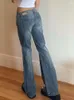 Vrouwen Jeans Vintage Straat Vrouwen Mode 90s Y2K Streetwear Hoge Taille Casual Denim Baggy Sexy Esthetiek Wijde Pijpen Rechte Broek