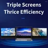 Portable Monitor For Laptop 13.3'' 1080P HD Triple Foldable Dual Screen Extender Type-C Mac Windows