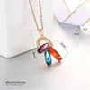 Pendant Necklaces ZHOUYANG ZYN073 Magic Necklace Rose Gold Color Fashion Jewellery Nickel Free Crystal