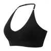 Roupa de ioga Sutiã esportivo sexy em V profundo feminino Pendurado pescoço ajustável Beauty Back Casual Underlay respirável Open Crop Top