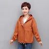 Women's Jackets 2023 Autumn Coat Hooded Jacket Female Windbreaker Long Sleeve Pocket Zipper Outerwear Plus Size 5XL E5