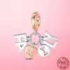 Srebro 925 dla Pandora charms koraliki do biżuterii Bransoletka Clover Ladybug Dreamcatcher Dangle charm set