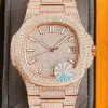 Full Diamond Herrklockor Automatisk Mekanisk Klocka 40mm Mode Business Armbandsur Montre De Luxe Gifts281v