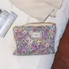 Sacos cosméticos Saco floral vintage grande Saco de lona Maquilhagem de viagem Feminino Artigos de higiene pessoal Organizador Bolsa Clutch Bolsa para telemóvel