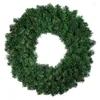 Fiori decorativi 1 ghirlanda di ghirlanda di pino verde artificiale per porta d'ingresso, finestra, camino, decorazione natalizia