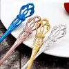 Set di stoviglie set fork oro set da 4 pezzi di bistecca cavo bistecca inossidabile decorazione retrò coltenetto da coltello da ginnastica design in acciaio royal home europeo europeo