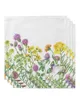 Table Napkin Spring Flower Daisy Butterfly Napkins Set Christmas Festival Home Wedding Party Dinner Cloth