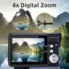 Digitalkameras Tragbare 720P-Kamera-Video-Camcorder 18MP PO 8X Zoom Anti-Shake 2,7 Zoll großer TFT-Akku Tragetasche USB für Kinder Teenager