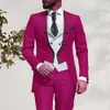 Ternos masculinos Blazers Verão Homens Ternos Casamento Noivo Smoking Slim Fit Negócios Casual Terno Para Homens 3 Peças Blazer Colete Pant Traje Homme 230707