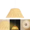 Lampes suspendues éclairage à la main plafonnier rétro bambou dôme ombre pour Table à manger Restaurant